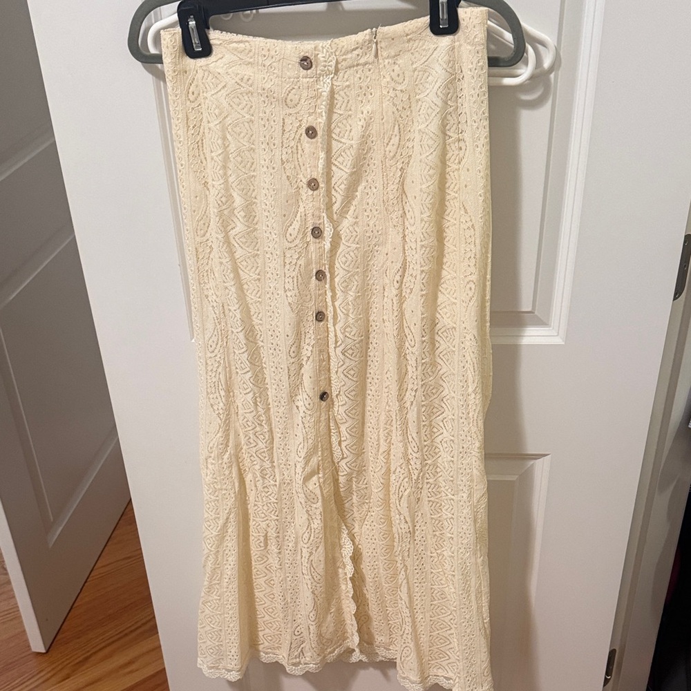 Jocelyn Ivory Lace Maxi Skirt